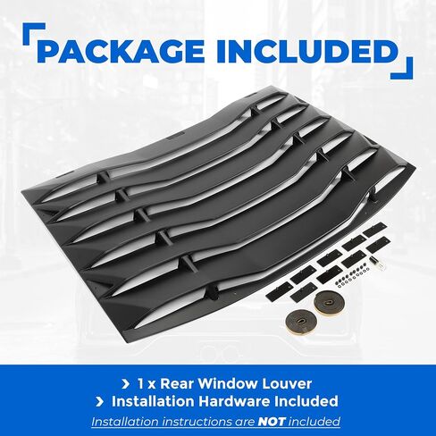 HECASA Rear Window Louver Compatible with 2011-2023 Dodge Charger SXT/GT/RT/RT Scat Pack/Scat Pack Widebody/SRT Hellcat Widebody Sun Shade Windshield Cover ABS Plastic Painted Matte Black in Saudi Arabia