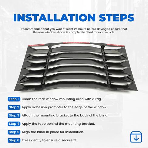 HECASA Rear Window Louver Compatible with 2011-2023 Dodge Charger SXT/GT/RT/RT Scat Pack/Scat Pack Widebody/SRT Hellcat Widebody Sun Shade Windshield Cover ABS Plastic Painted Matte Black in Saudi Arabia