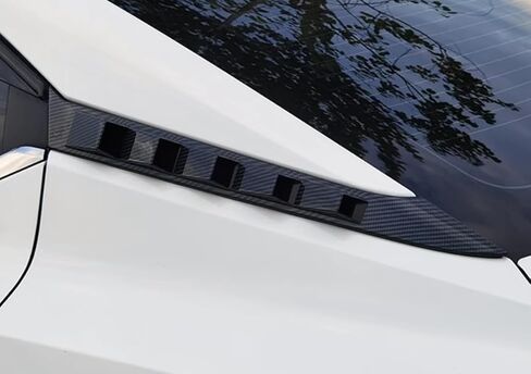 Car Accessories Fit for Nissan Sentra S SV SR and Premium Sedan 2020 2021 2022 2023 2024 2025 Rear Beveled Window Louver Shutter Strips Cover Trims (Carbon Fiber) 2PCS ABS in Saudi Arabia