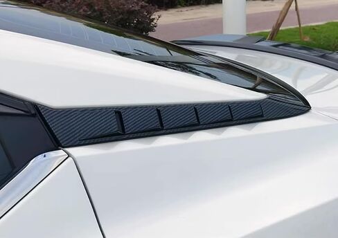 Car Accessories Fit for Nissan Sentra S SV SR and Premium Sedan 2020 2021 2022 2023 2024 2025 Rear Beveled Window Louver Shutter Strips Cover Trims (Carbon Fiber) 2PCS ABS in Saudi Arabia
