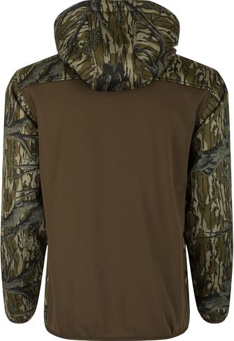 Drake Waterfowl Men's MST Endurance Soft Shell Camo Hunting Warm Quarter-Zip Hoodie with Chest Pocket & 2 Hip Zipper Pockets in Saudi Arabia