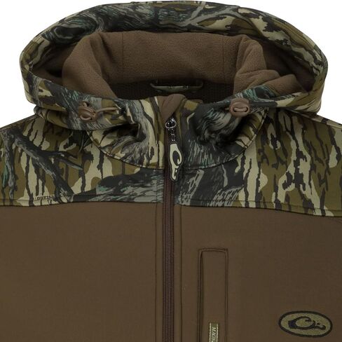 Drake Waterfowl Men's MST Endurance Soft Shell Camo Hunting Warm Quarter-Zip Hoodie with Chest Pocket & 2 Hip Zipper Pockets in Saudi Arabia