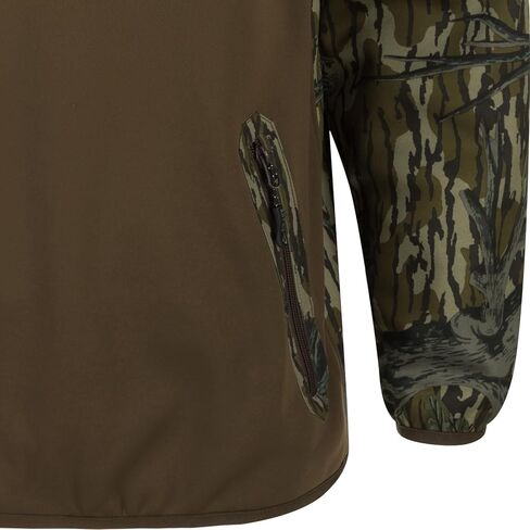 Drake Waterfowl Men's MST Endurance Soft Shell Camo Hunting Warm Quarter-Zip Hoodie with Chest Pocket & 2 Hip Zipper Pockets in Saudi Arabia