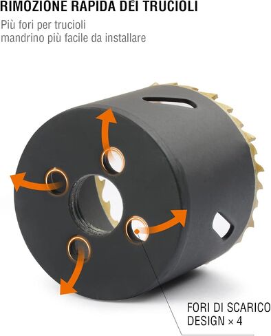 BINOTA M42 Bi-Metal Hole Saw, 102mm-4", for Metal, Wood, Plywood, PVC, Gypsum, Composite, Stainless Steel Plate in Saudi Arabia