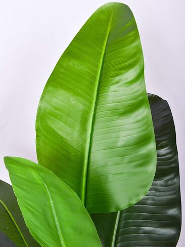 طائر الاصطناعي من الجنة - النباتات المزيفة فو ، فوك نخيل استوائية محفوظة بوعاء dypsis lutescens لديكور المكتب المنزلي Housewarming (4ft -2packs) in Kuwait