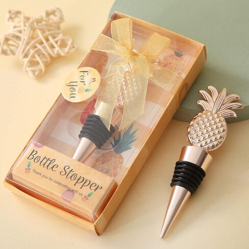 15 قطعة من سدادات النبيذ الوردية هدايا الزفاف، هدايا تذكارية لحفلات الزفاف أو هدايا استحمام الطفل للأطفال الأولاد والبنات كهدايا للضيوف (ذهبي، وردي 15) in Kuwait