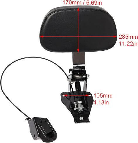 Motorcycle Sissy Bars Backrest Cushion Seat with Luggage Rack For Honda rebel cmx300 cmx500 cmx 300 500 2017-2021, Black in Saudi Arabia