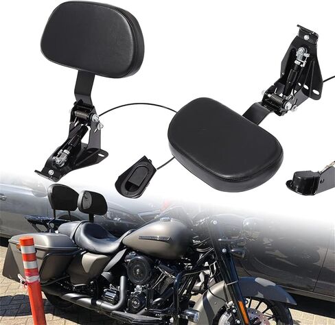Motorcycle Sissy Bars Backrest Cushion Seat with Luggage Rack For Honda rebel cmx300 cmx500 cmx 300 500 2017-2021, Black in Saudi Arabia