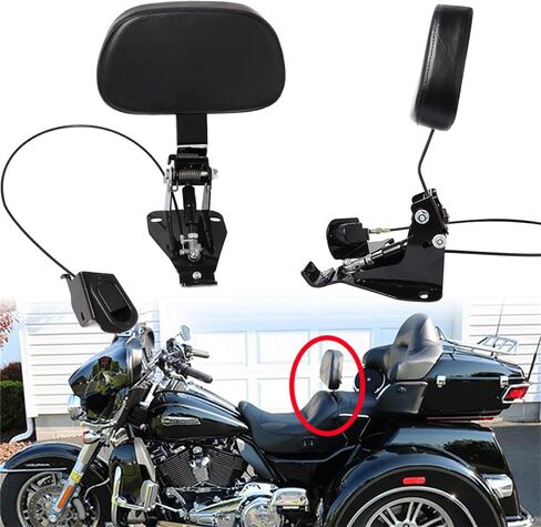 Motorcycle Sissy Bars Backrest Cushion Seat with Luggage Rack For Honda rebel cmx300 cmx500 cmx 300 500 2017-2021, Black in Saudi Arabia