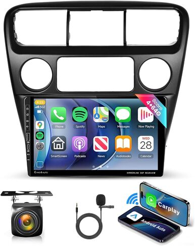 2G+64G Car radio for Honda Accord 6th 1998 1999 2000 2001 2002 2003 2004 with Apple CarPlay Andriod Auto,9'' IPS 1080P Touchscreen/16 EQ/HiFi Audio/WiFi/Bluetooth/GPS/FM Radio/AHD Backup Camera Mic in Saudi Arabia