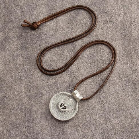 Leather Necklace for Women Long Boho Pendant Hippie Choker Necklace Bohemian Layered Leather Rope Wooden Jewelry Gifts in Saudi Arabia