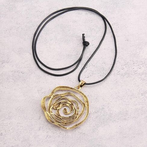 قلادة جلدية للنساء Long Boho قلادة قلادة قلادة القلادة البوهيمية بوهيمية الحبل الجلود الهدايا الخشبية المجوهرات in Kuwait