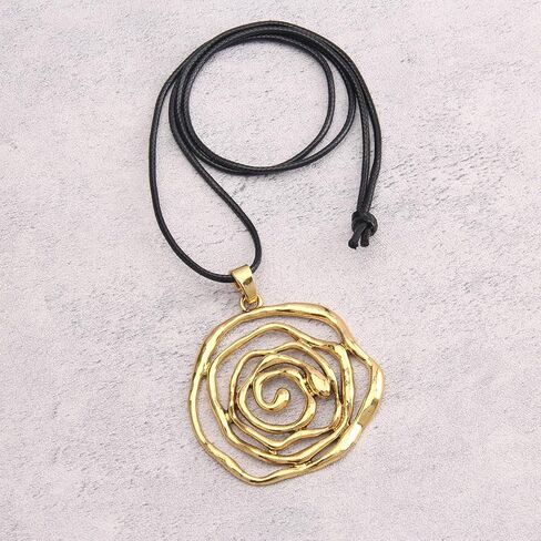 قلادة جلدية للنساء Long Boho قلادة قلادة قلادة القلادة البوهيمية بوهيمية الحبل الجلود الهدايا الخشبية المجوهرات in Kuwait