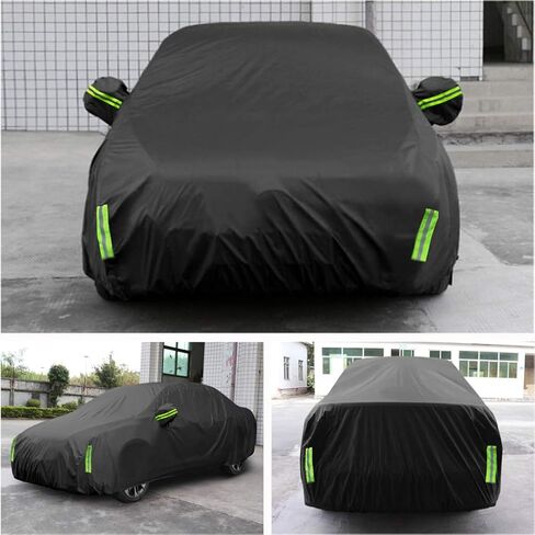 Car Cover Compatible with Mercedes-Benz ML/GLE Class 2006-2022 230 250 280 300 320 350 400 420 430 450 500 550 580/AMG 43 53 63 63 S SUV Car Covers, Waterproof Car Tarp with Reflective Strips in Saudi Arabia