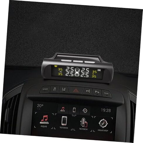 PRETYZOOM Tire Pressure Monitor Sensor Monitors Gauge Bar Automotive Digital Monitoring Tires Abs Black in Saudi Arabia