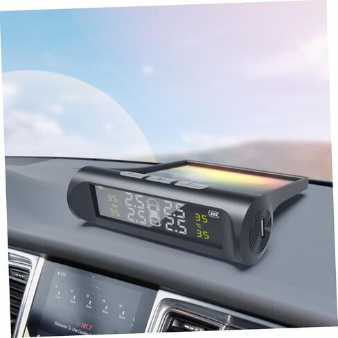 PRETYZOOM Tire Pressure Monitor Sensor Monitors Gauge Bar Automotive Digital Monitoring Tires Abs Black in Saudi Arabia