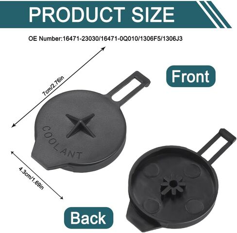 Engine Coolant Reservoir Tank Lid Cap Cover, Radiator Cap, Car Engine Coolant Expansion Tank Water Bottle Cover Lid, Car Accessories for Toyota Corolla Yaris, Repalce OEM# 16471-23030, 1306F5 in Saudi Arabia
