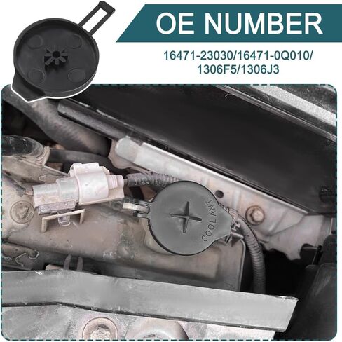 Engine Coolant Reservoir Tank Lid Cap Cover, Radiator Cap, Car Engine Coolant Expansion Tank Water Bottle Cover Lid, Car Accessories for Toyota Corolla Yaris, Repalce OEM# 16471-23030, 1306F5 in Saudi Arabia