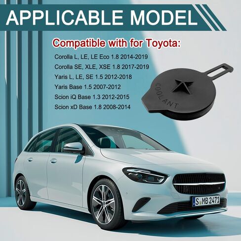Engine Coolant Reservoir Tank Lid Cap Cover, Radiator Cap, Car Engine Coolant Expansion Tank Water Bottle Cover Lid, Car Accessories for Toyota Corolla Yaris, Repalce OEM# 16471-23030, 1306F5 in Saudi Arabia