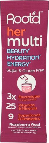 Root'd - Powder Multivitmian with Electrolytes and probiotics, Sugar Free (1 Pack, for Her) in Kuwait