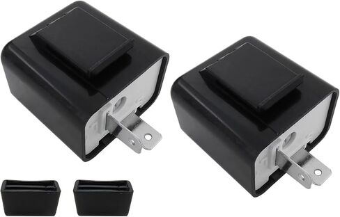 ل Honda/Yamaha/Suzuki - 12V 2 PIN LED Flasher Relay (2 Pack) إصلاحات Hyper Flash ، التي تم تحديثها بواسطة Loner in Kuwait
