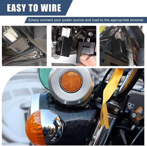 ل Honda/Yamaha/Suzuki - 12V 2 PIN LED Flasher Relay (2 Pack) إصلاحات Hyper Flash ، التي تم تحديثها بواسطة Loner in Kuwait