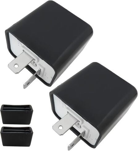 ل Honda/Yamaha/Suzuki - 12V 2 PIN LED Flasher Relay (2 Pack) إصلاحات Hyper Flash ، التي تم تحديثها بواسطة Loner in Kuwait