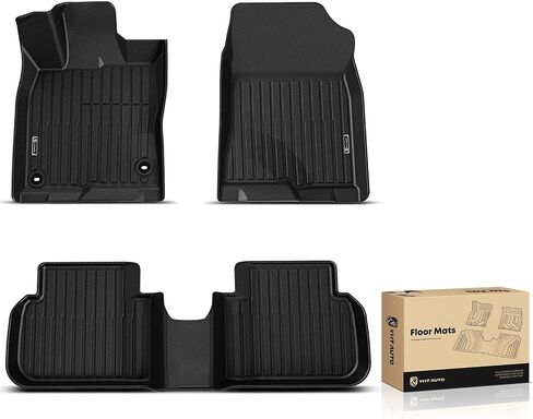 سجادات أرضية YHTAUTO للسيارات لجميع الأحوال الجوية متوافقة مع سيارة Honda Civic 2006-2011 سيدان، سجادات سيارة تناسب بطانات أرضية TPE للمقعد الأمامي والخلفي، أسود، مجموعة من 3 قطع in Saudi Arabia