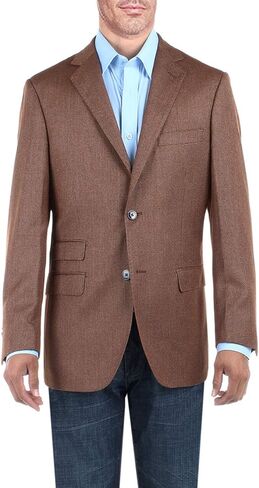 DTI BB Signature Men's Two Button Birdseye Suct Jacket Modern Fit Blazer Coat in Kuwait