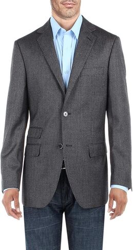 DTI BB Signature Men's Two Button Birdseye Suct Jacket Modern Fit Blazer Coat in Kuwait