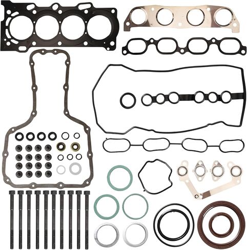 HS26158PT Cylinder Head Gasket Bolts المحددة لـ Chevy Prizm 1998-2002 ، لتويوتا كورولا 1998-2008 ، لسيليكا GT 2000-2005 ، لمصفوفة XR 03-08 ، ل Pontiac Vibe 2003-2008 ، لـ 1.8l l4 dohc 16v 1zzfe in Kuwait