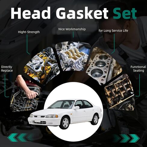 HS26158PT Cylinder Head Gasket Bolts المحددة لـ Chevy Prizm 1998-2002 ، لتويوتا كورولا 1998-2008 ، لسيليكا GT 2000-2005 ، لمصفوفة XR 03-08 ، ل Pontiac Vibe 2003-2008 ، لـ 1.8l l4 dohc 16v 1zzfe in Kuwait
