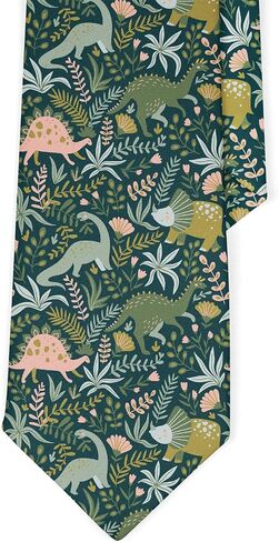 Novelty Necktie for Men (Dinosaurs Pattern) Fun Conversational Silky Tie, Neck Tie for Party, Events, Unique and Original in Saudi Arabia