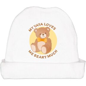 inktastic My Yaya Loves Me Beary Much Baby Beanie Hat in Saudi Arabia