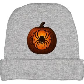 inktastic Halloween Pumpkin Spider Baby Beanie Hat in Saudi Arabia