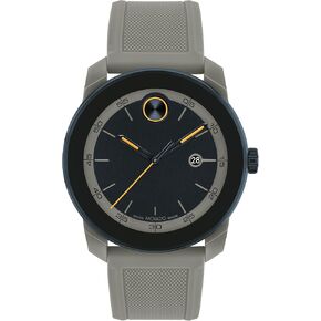 Movado Bold TR90 Ultra Modern Watch for Men and Women - Swiss Quartz 3H Movement, Leather Strap - Water Resistant 3ATM/30 Meters - Sporty Style Wristwatch for Everyone - 42mm in Kuwait