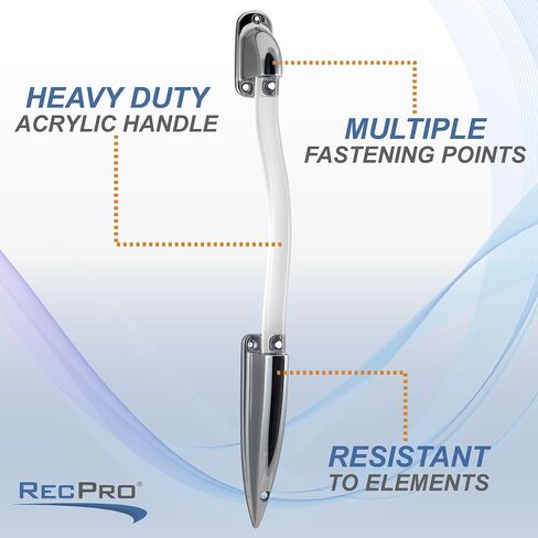 Recpro RV Acrylic Assist Handles | مضاء | S Curve Style Assist Entry Handle | Monaco و Fleetwood Assist Rail Replacement (Blue Light) in Kuwait