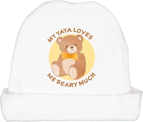 inktastic My Yaya Loves Me Beary Much Baby Beanie Hat in Saudi Arabia