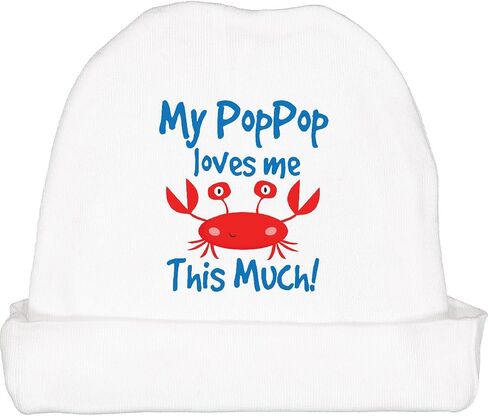 inktastic My Poppop Loves Me Grandchild Crab Baby Beanie Hat in Saudi Arabia