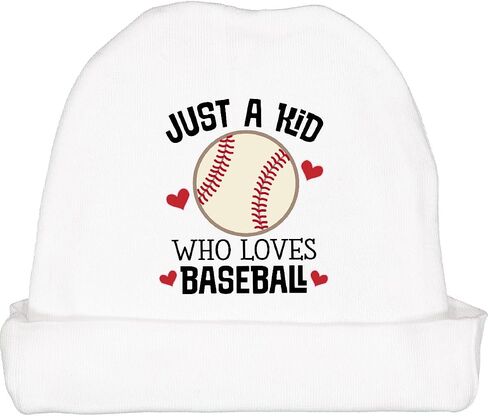 inktastic Just a Kid Who Loves Baseball Baby Beanie Hat in Saudi Arabia