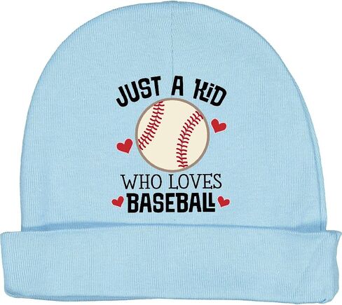 inktastic Just a Kid Who Loves Baseball Baby Beanie Hat in Saudi Arabia