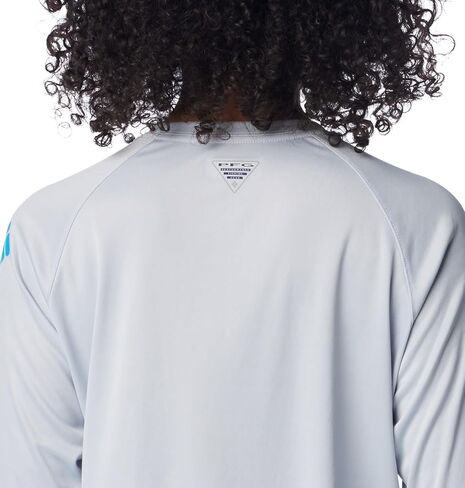 Columbia Women's Tidal Tee II Long Sleeve, Nocturnal/Red Spark Logo, Large in Saudi Arabia