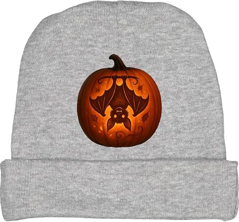 inktastic Halloween Spooky Bat Pumpkin Baby Beanie Hat in Saudi Arabia