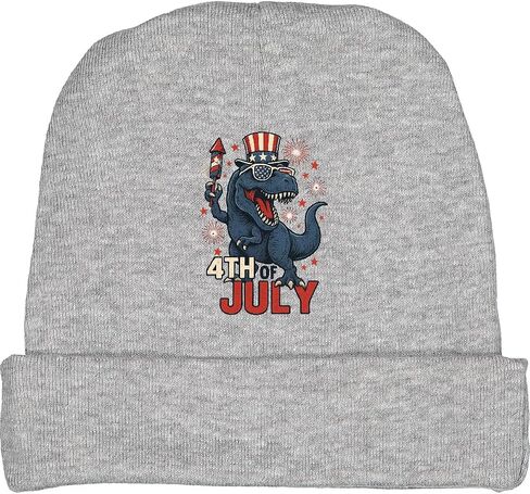 inktastic 4th of July Dinosaur Baby Beanie Hat in Saudi Arabia