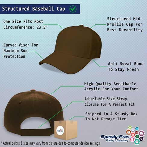 Speedy Pros Baseball Cap Gold Thinking Cap Embroidery Dad Hats for Men & Women 1 Size in Saudi Arabia