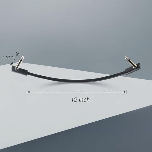 Flat Patch Cables for Guitar Effect Pedal 6 Inch Save Space Clear Sound 1/4" TS Right Angle 6 Packs in Saudi Arabia