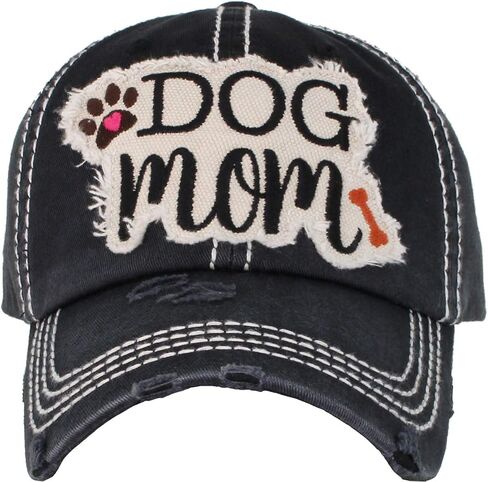 KBETHOS Dog Cat Mom Dad Theme Womens Baseball Cap Distressed Vintage Unconstructed Embroidered Patch Hat in Saudi Arabia