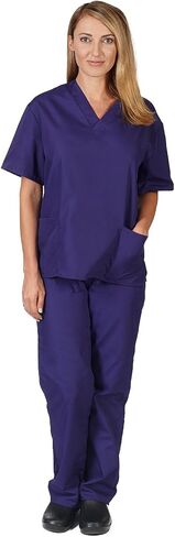 Natural Uniforms Women's Scrub Set Medical Scrub Tops and Pants - Pack of 2 Set in Saudi Arabia