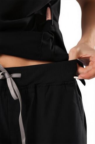 SUNME Scrubs for Women Set - Stretchy V-Neck Top & Jogger Pants with 9 Pockets | Women's Scrubs Set in Kuwait