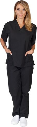 Natural Uniforms Women's Scrub Set Medical Scrub Tops and Pants - Pack of 2 Set in Saudi Arabia